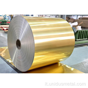 Foglio di alluminio idrofilo dorato